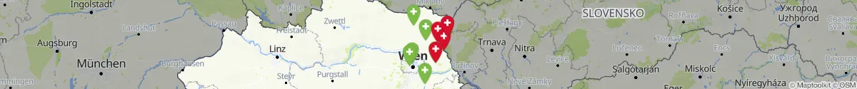 Map view for Pharmacies emergency services nearby Jedenspeigen (Gänserndorf, Niederösterreich)
